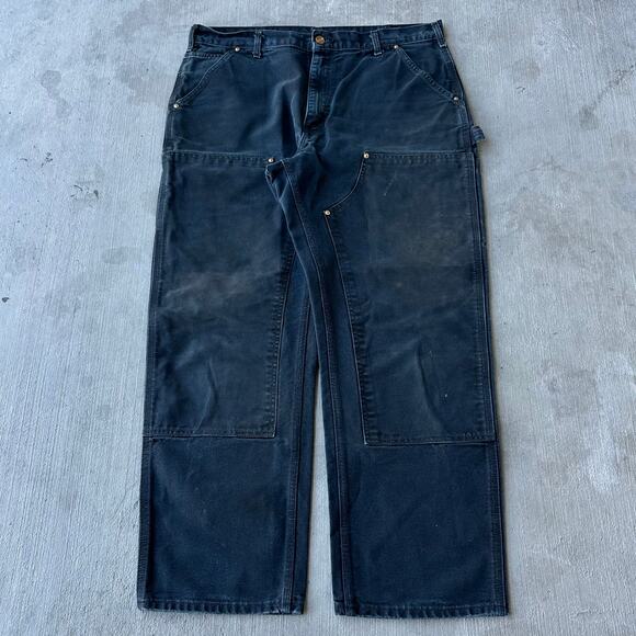 Vintage Y2K Carhartt black double knee work wear carpenter pants - Picture 1 of 7